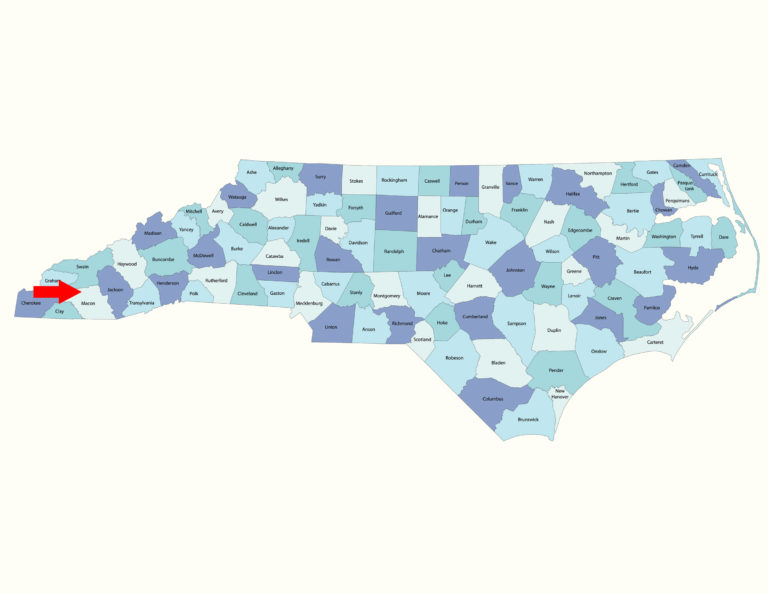 Macon County North Carolina map