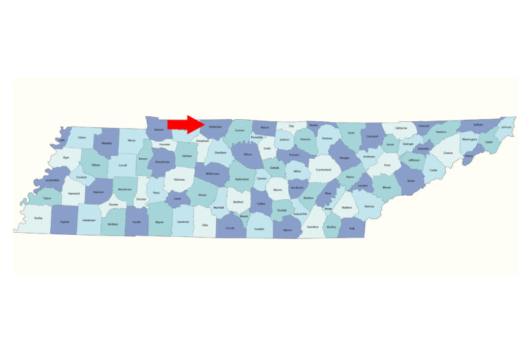 Tennessee Robertson County map