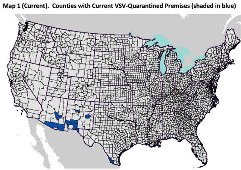 VSV-quarantined counties 5-14-20