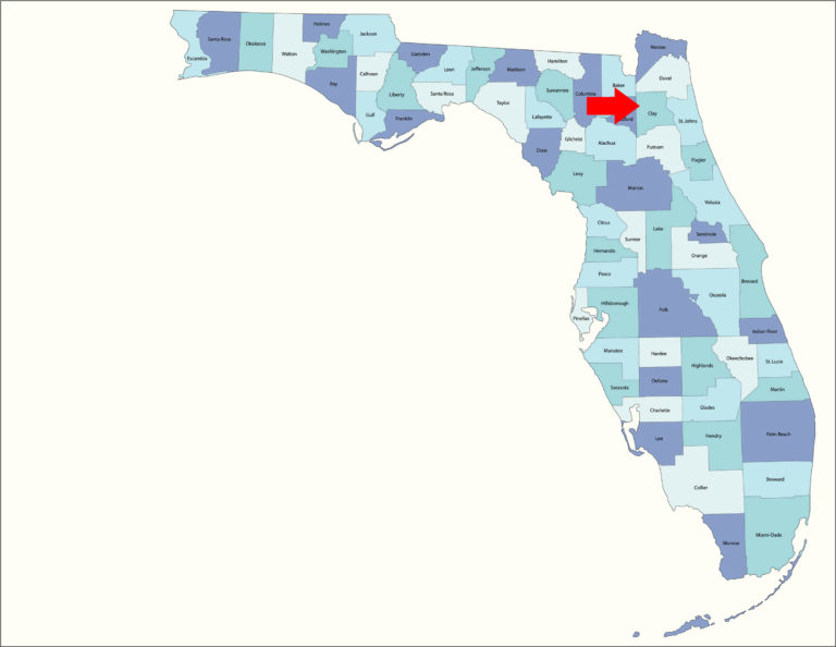 Florida Clay County map