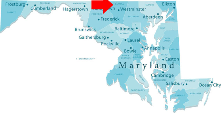 Carroll County Maryland map