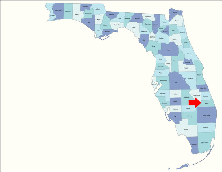 Martin County Florida map