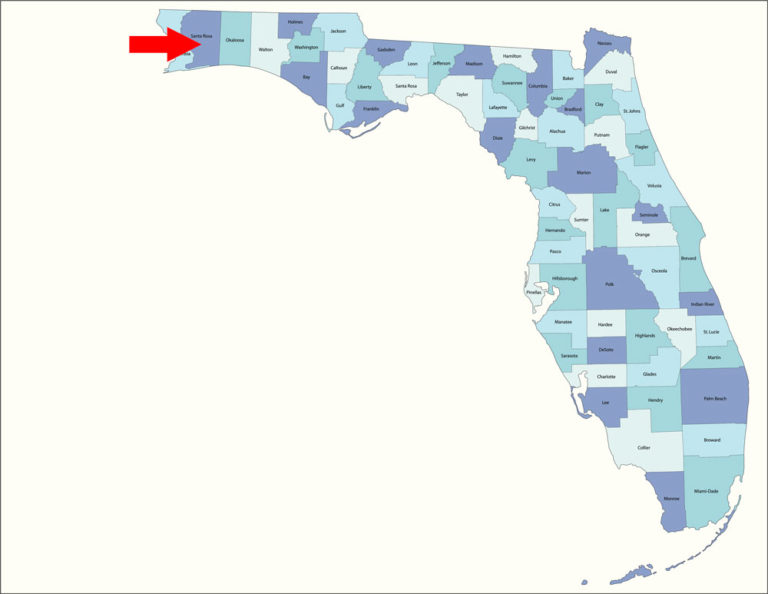 Santa Rosa County Florida map