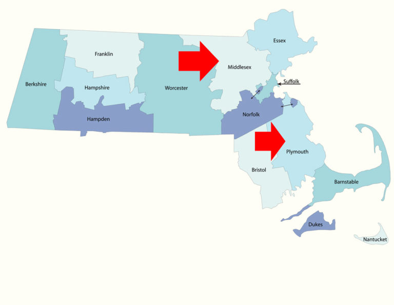 Massachusetts Middlesex and Plymouth Counties