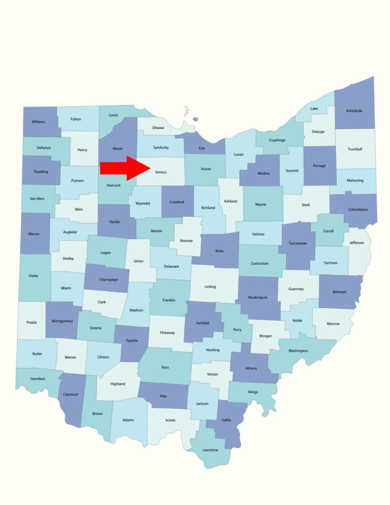 Seneca County Ohio map