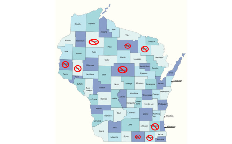 Wisconsin multiple counties strangles