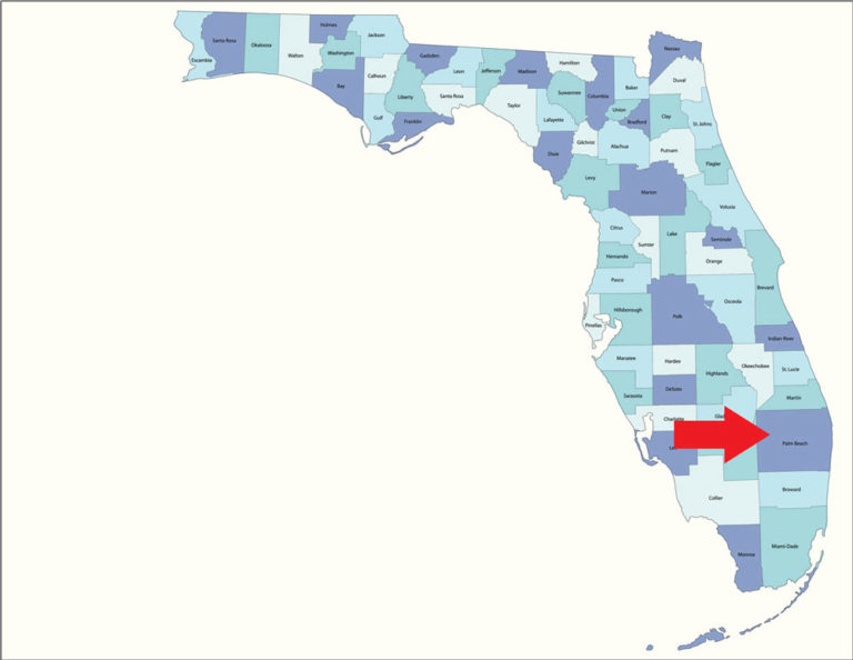 Palm Beach County Florida map