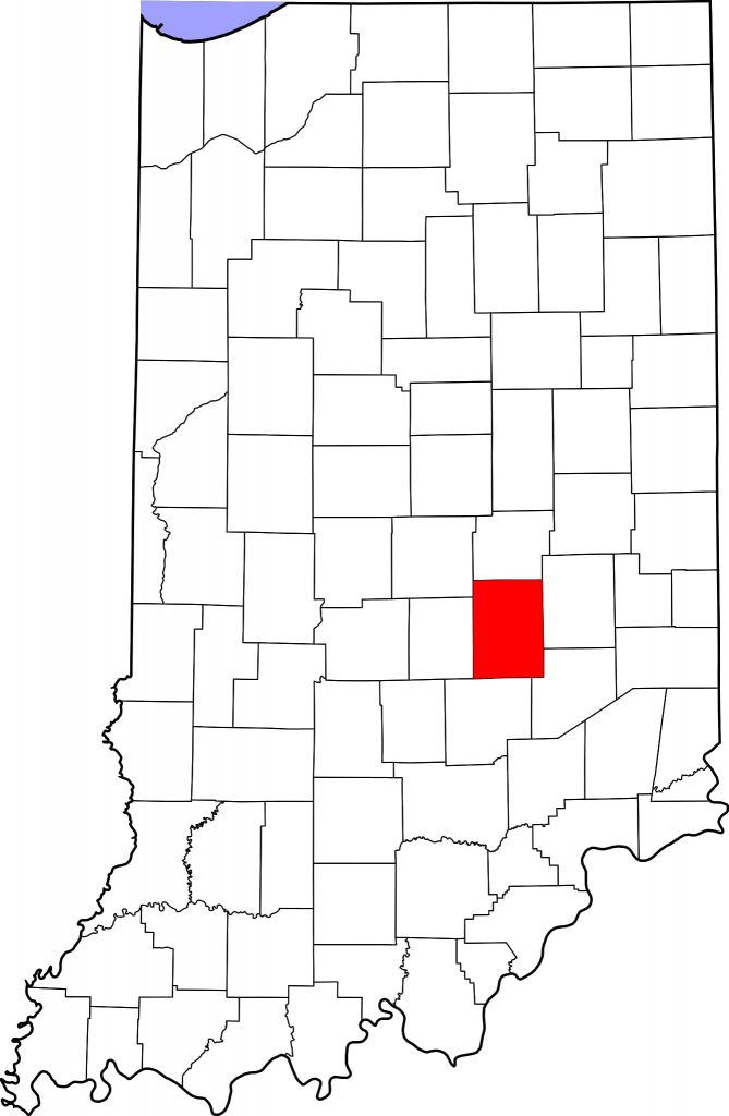 Map of Shelby County, Indiana, where a horse was euthanized with EHV-1
