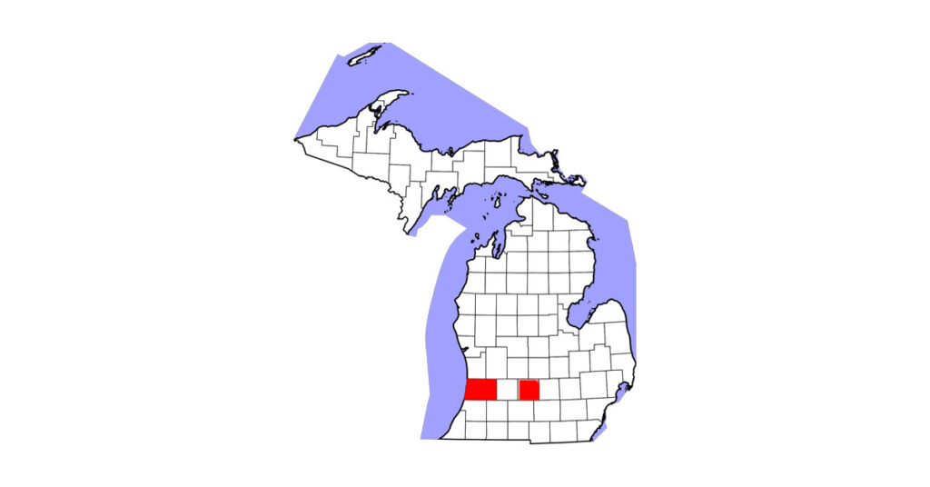 Two horses in Michigan, located in Allegan and Eaton counties, are positive for strangles and are under quarantine.