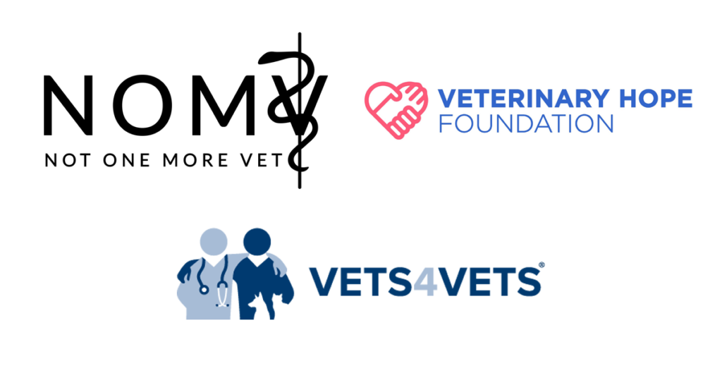 Mental health resources for veterinarians: NOMV, Veterinary Hope Foundation, and Vets4Vets