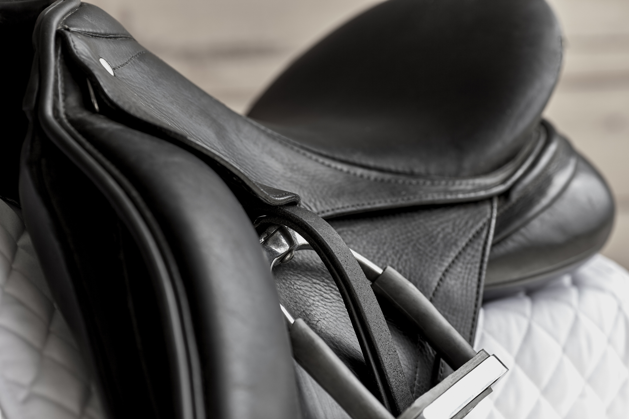 Used Dressage Riding Saddle and Stirrup