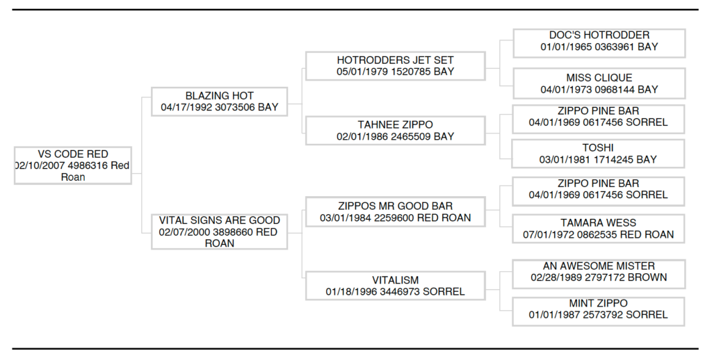 VS Code Red's bloodlines chart