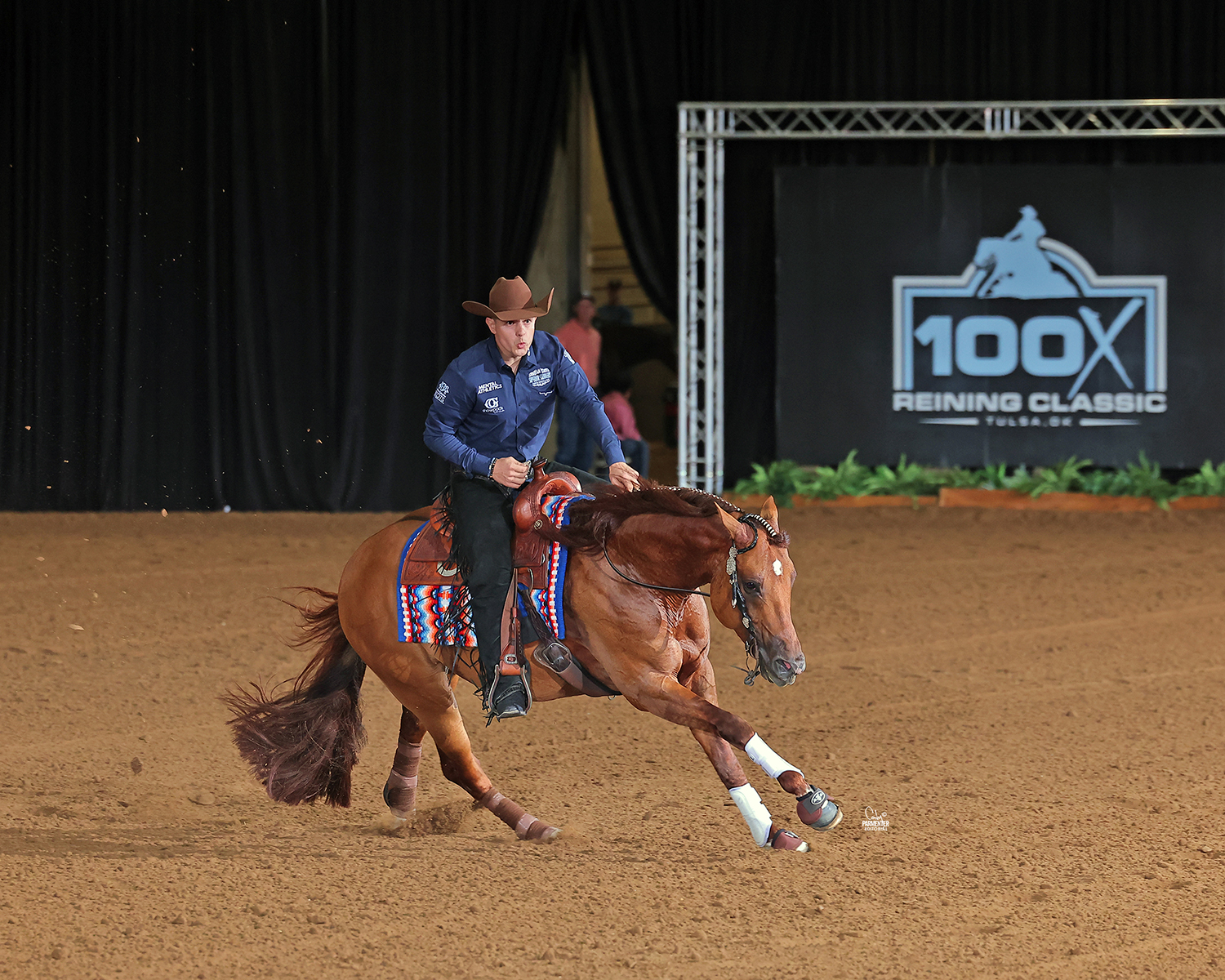 Gabriel Borges and Spooks Gotta Ice Claim the 100X Tulsa Reining