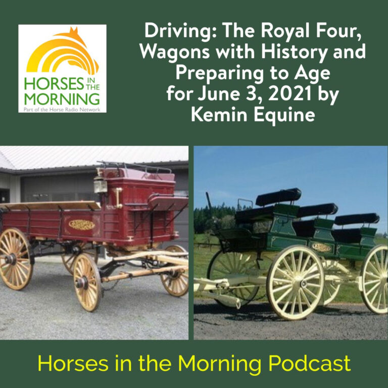 Driving: The Royal Four, Wagons with History and Preparing to Age for June 3, 2021 by Kemin Equine