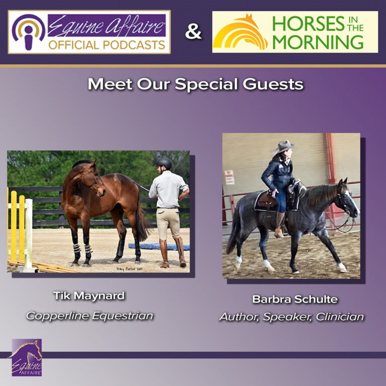 Equine Affaire:  English Meets Western: Tik Maynard & Barbra Schulte – HORSES IN THE MORNING