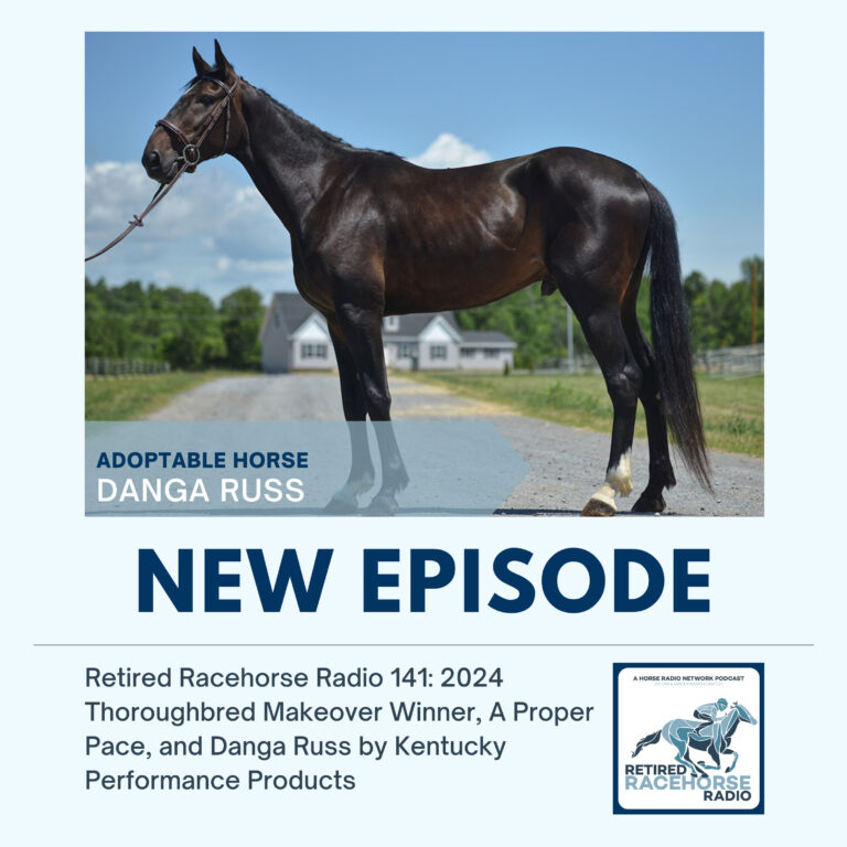 2024 Thoroughbred Makeover Winner, A Proper Pace, and Danga Russ by Kentucky Performance Products