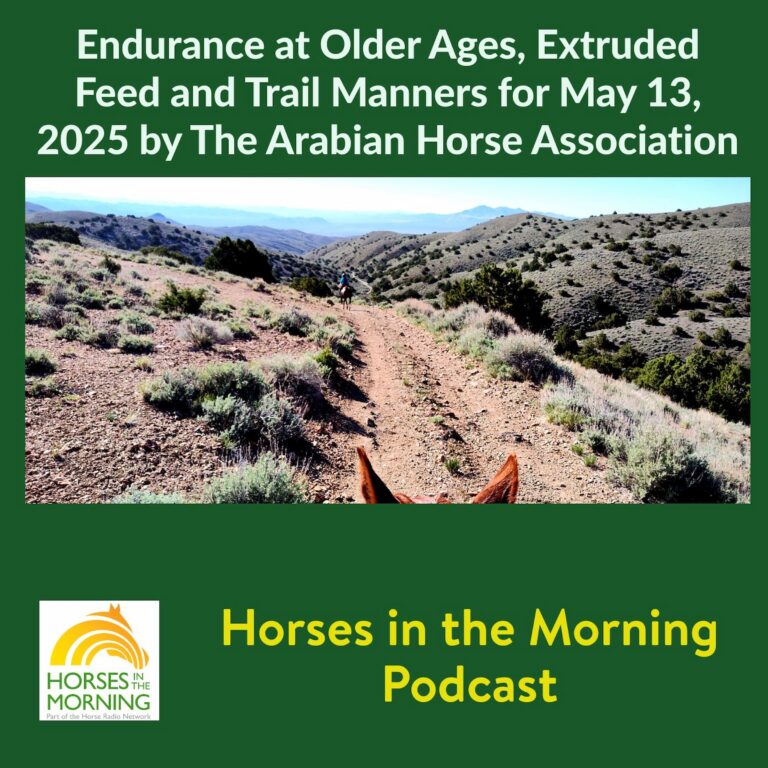 Endurance at Older Ages, Extruded Feed and Trail Manners for May 13, 2025 by The Arabian Horse Association