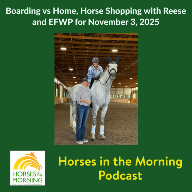 Boarding vs Home, Horse Shopping with Reese and EFWP for November 3, 2025