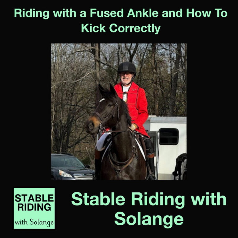 Riding with a Fused Ankle plus How To Kick Correctly