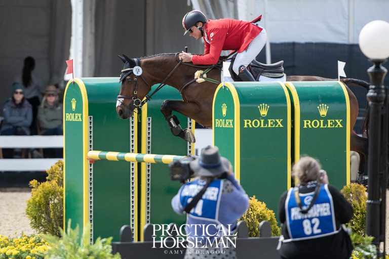 Canada's Karl Slezak snags the Cosequin® Lexington CCI4-S at the Kentucky Three-Day Event in Lexington. © Amy K