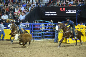 Chad Masters and Joseph Harrison NFR Round 6 Team Roping