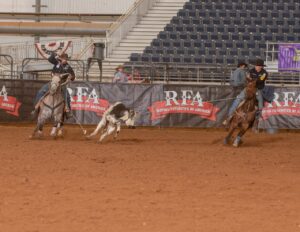 Wesley Thorp roping on French Streakin at the Roping Futurities of America.