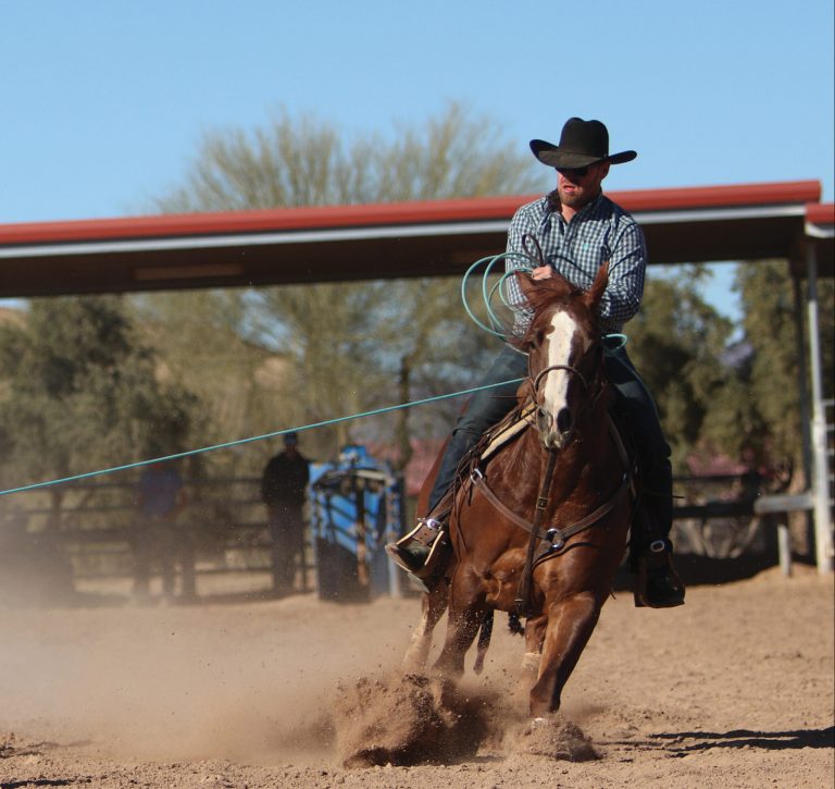 Miles Baker roping