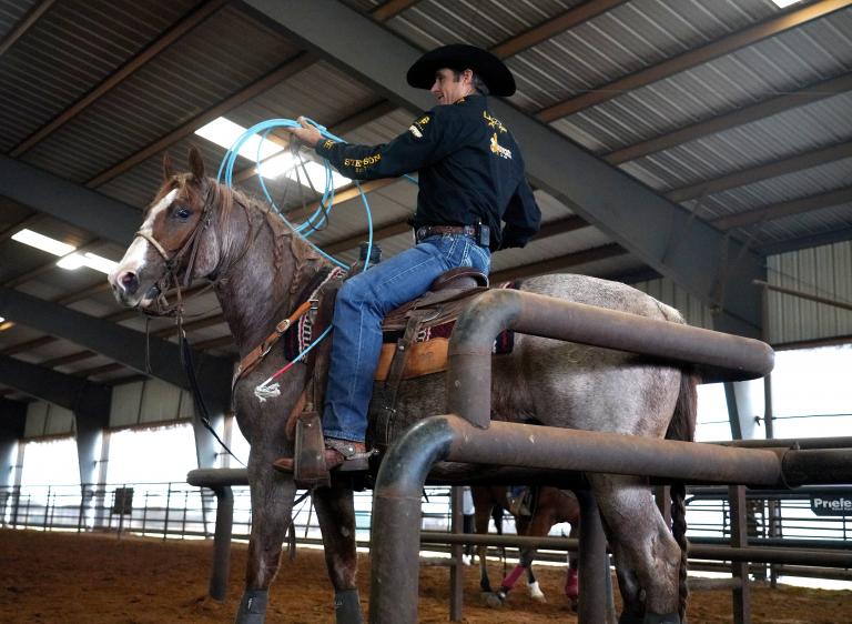 Patrick Smith on a roan horse. TRJ file photo