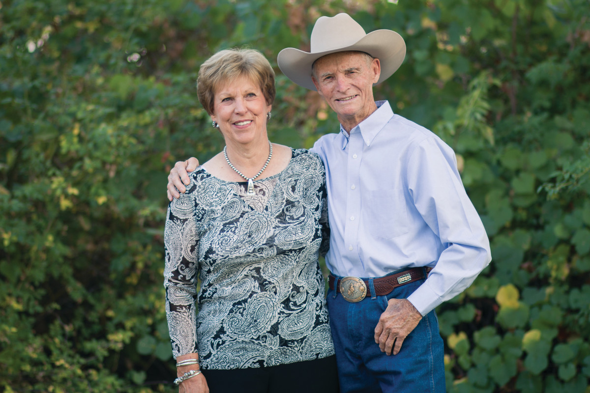 Carol and Cecil Nichol pose for a family photo.