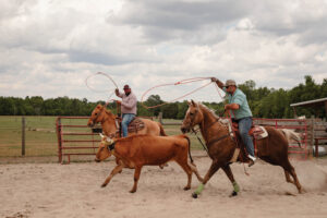 U.S. Marine veteran John Tidwell heads for Kelsey Willis