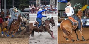 A collage of heelers Cooper Freeman, JR Gonzales and Kaden Profili