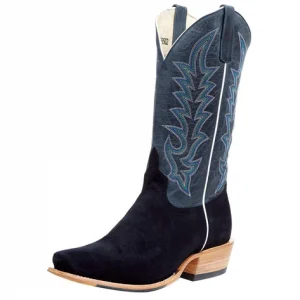 Horsepower Men's Top Hand Black Suede Roughout