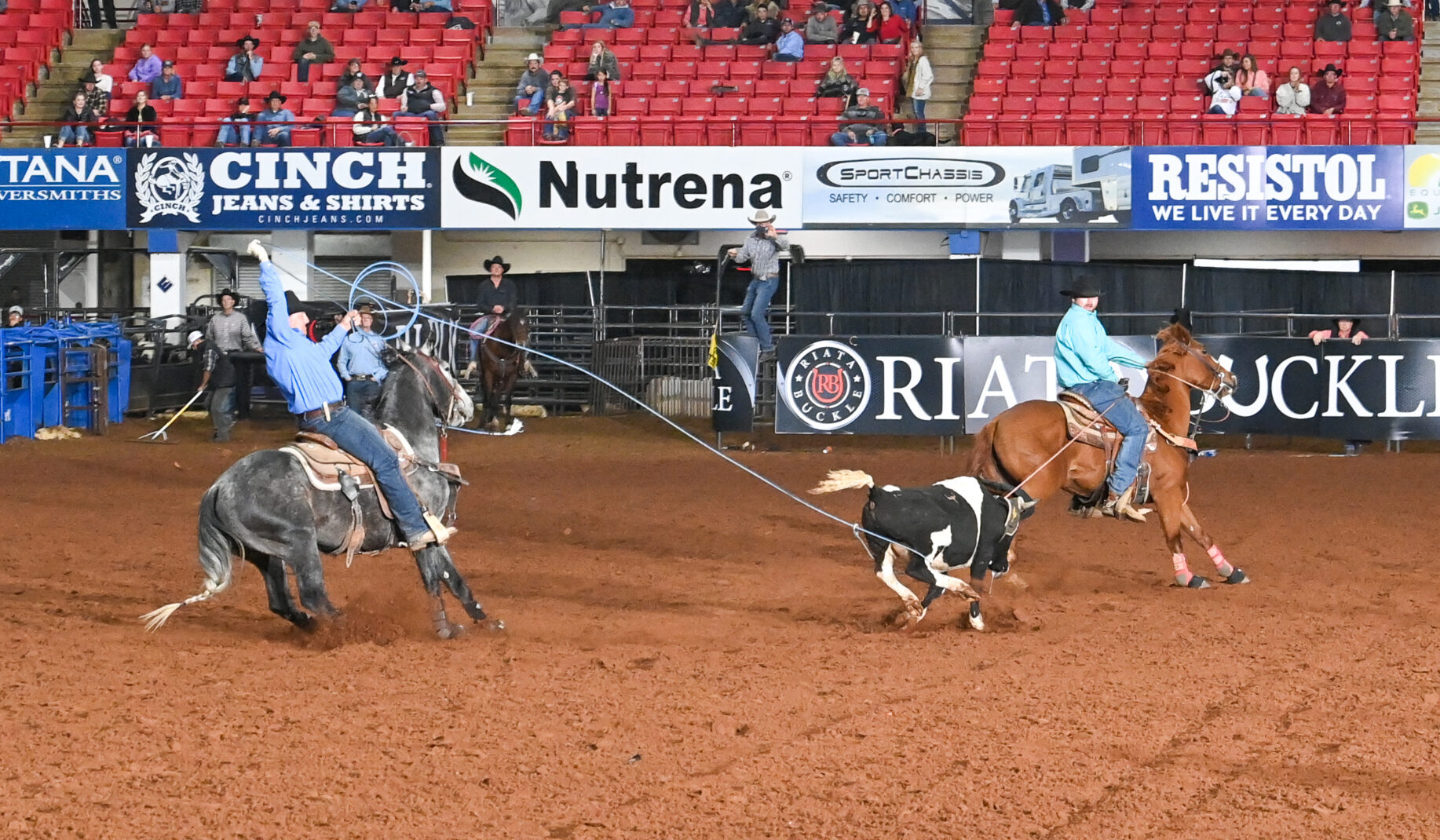 Tyler Singleton and Jesse Jolly roping