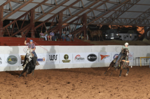 Sergio "Junior" Fornazin heading a steer in Brazil.
