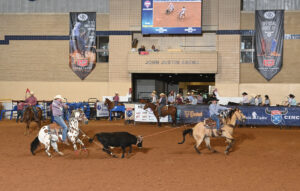 Corbin Culley and Tyler Pearson winning the #14.5 roping at the 2022 USTRC Cinch NFTR