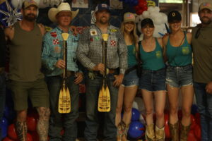 Clint Summers and Jake Long accept Danny Dietz roping awards