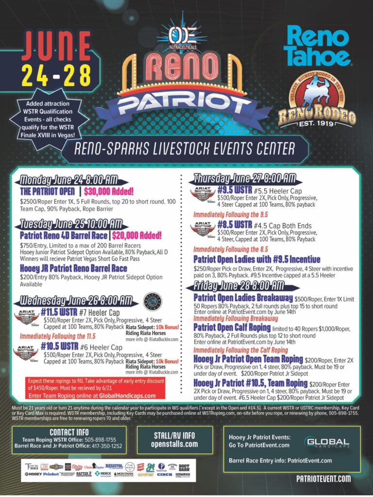 The Patriot Reno Team Roping 2024 Schedule And How To Enter the-patriot-reno-team-roping-2024-schedule-and-how-to-enter