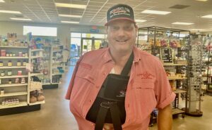 Rich Skelton poses after his rotator-cuff surgery.