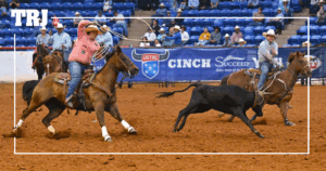 Whitney DeSalvo and Blaine Turner winning the Cowboy Tack #14.5 at the 2025 Cinch USTRC NFTR.
