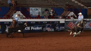 Stockton Cribbs and Wyatt Walker team roping