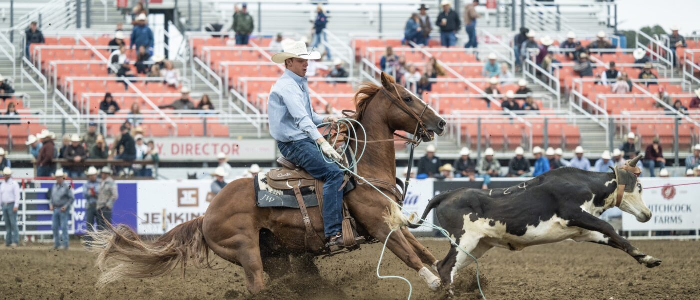 Resistol Rookie Jaydon Warner at California Rodeo Salinas | Click Thompson photo