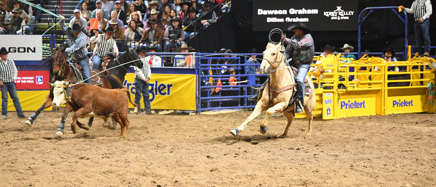 Dawson Dillon Graham NFR Round 7 team roping