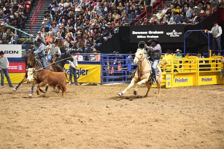 Dawson Dillon Graham NFR Round 7 team roping