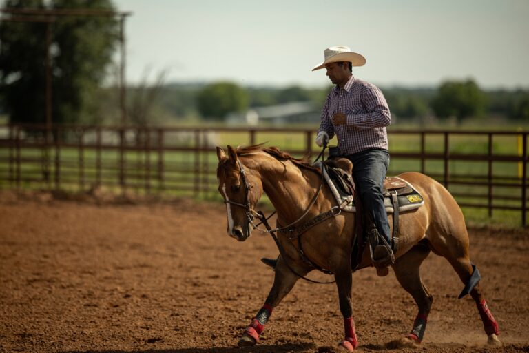 Junior Nogueira riding Juliet, his red dun mare