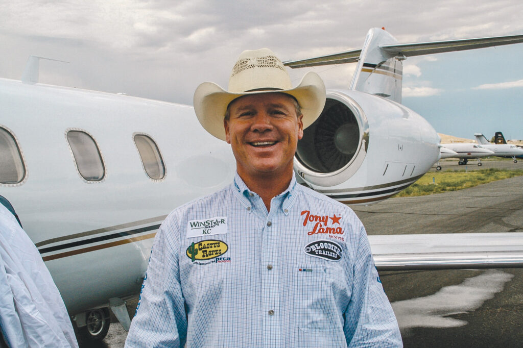 Clay O'Brien Cooper on the Horkdog Express bus during his rodeo career