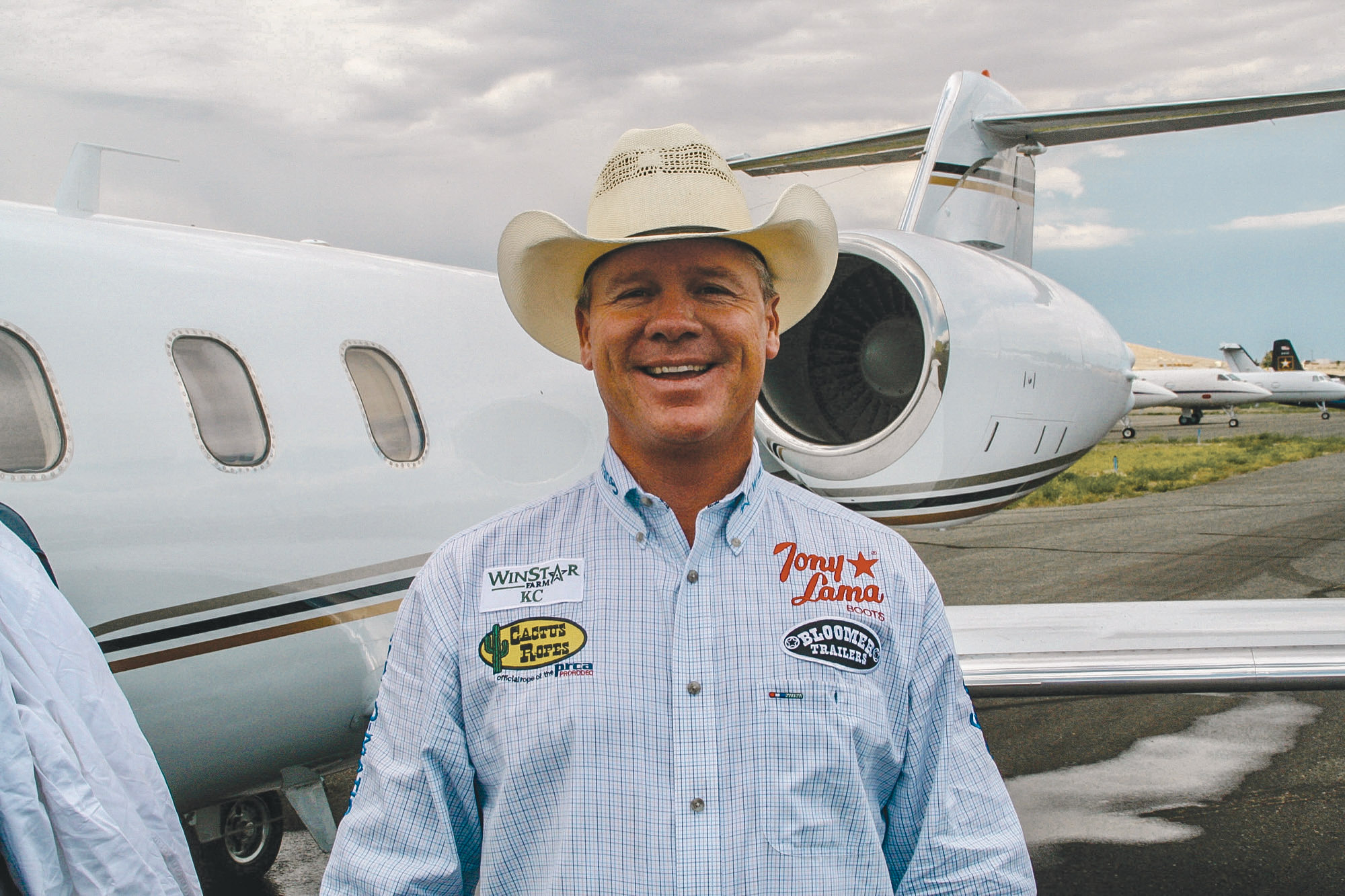 Clay O'Brien Cooper on the Horkdog Express bus during his rodeo career