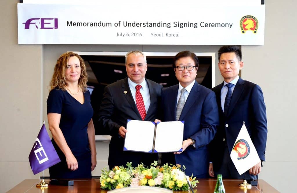 Asian Equestrian Federation Signs MOU With FEI