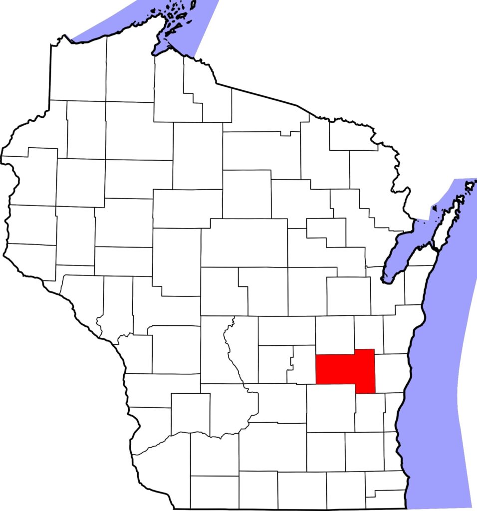 Map of Fond du Lac county, Wisconsin
