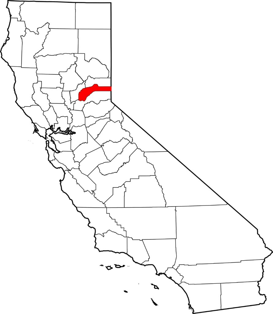 Map of Nevada County, California