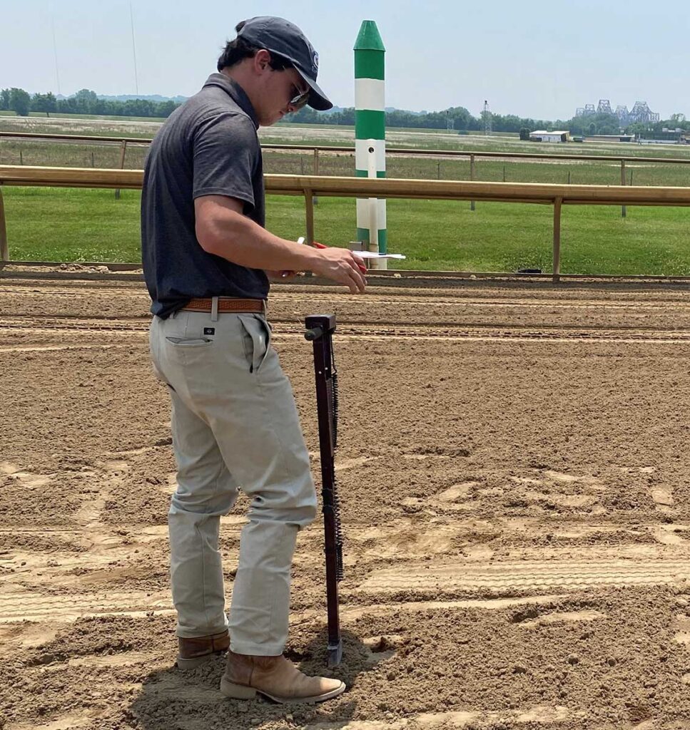 testing race track moisture levels
